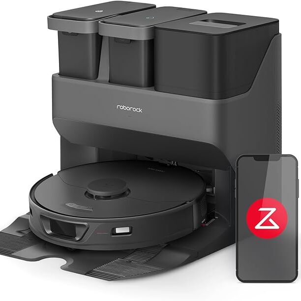 roborock S7 Max Ultra Robot Vacuum Cleaner with Auto Mop Washing/Auto Dust Emptying/Warm Air Drying/Auto Tank Refilling/Dock Self-cleaning Vacuum Cleaner(5500 Pa Active Obstacle Avoidance)